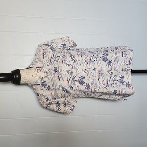 Tommy Bahama White and Blue Button Down Shirt